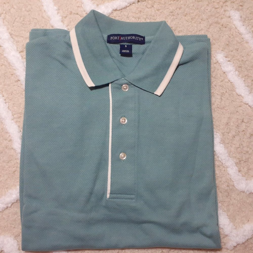 Port Authority Womens Turquois Blue Size Small Polo Casual Polo Shirt